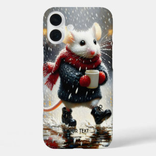 Funda iPhone 16 Plus Fantasy Cute Mouse Café Abrigo