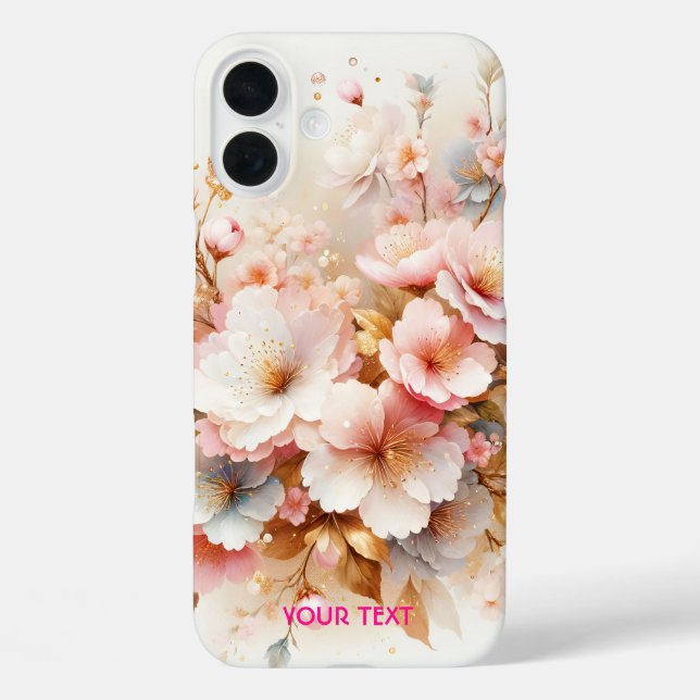 Funda iPhone 16 Plus Fantasy Cute Pastel Pink Sakura (Reverso )