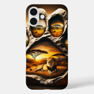 Funda iPhone 16 Plus Fantasy Cute Paw Leon Stone