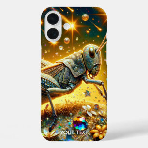 Funda iPhone 16 Plus Fantasy Cute Sequin Grasshopper Stars