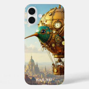 Funda iPhone 16 Plus Fantasy Cute Steampunk Bird Sky