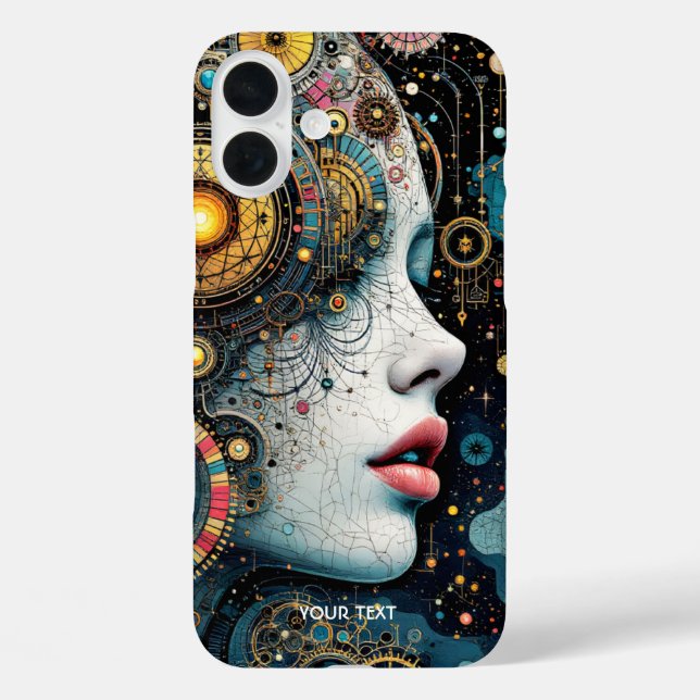 Funda iPhone 16 Plus Fantasy Cute Steampunk Mechank Chica (Reverso )