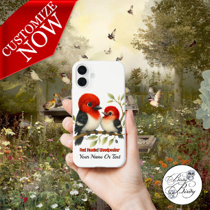 Funda iPhone 16 Plus Feisty Red Woodpecker