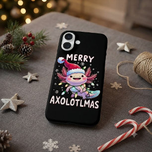 Funda iPhone 16 Plus Feliz Navidad Ajolote Luces Arbol de Ajolote