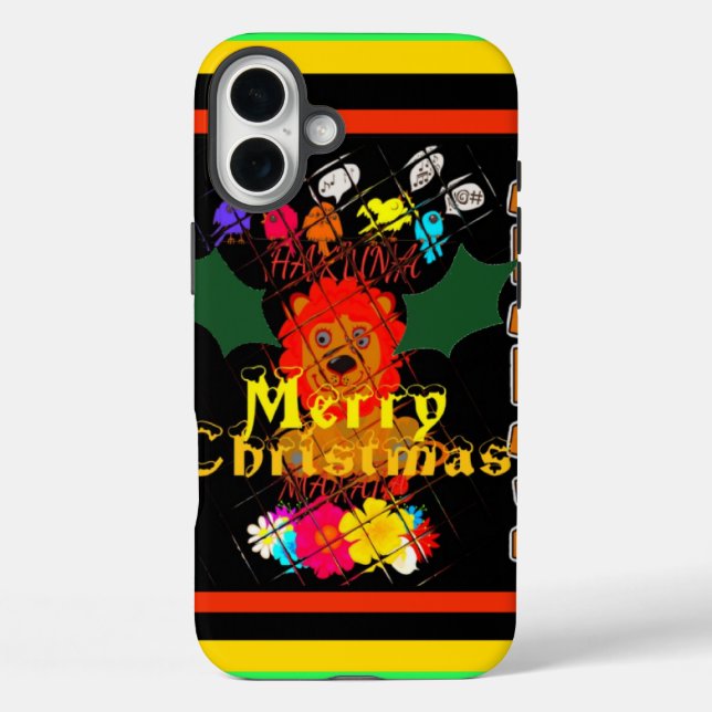 Funda iPhone 16 Plus Feliz Navidad y Feliz Año Nuevo (Reverso )