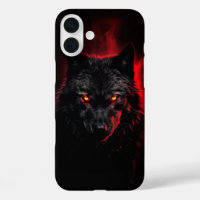 Fenrir - Lobo negro con ojos rojos