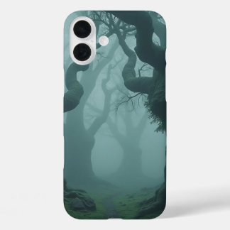 Funda iPhone 16 Plus Fireflujo forestal bosque de cottagecore oscuro
