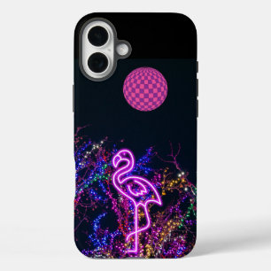 Funda iPhone 16 Plus Flamingo en el fiesta de baile.