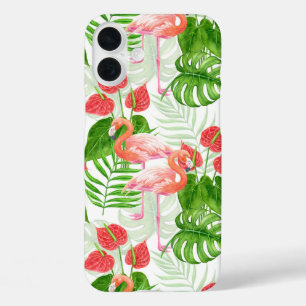 Funda iPhone 16 Plus Flamingo garden
