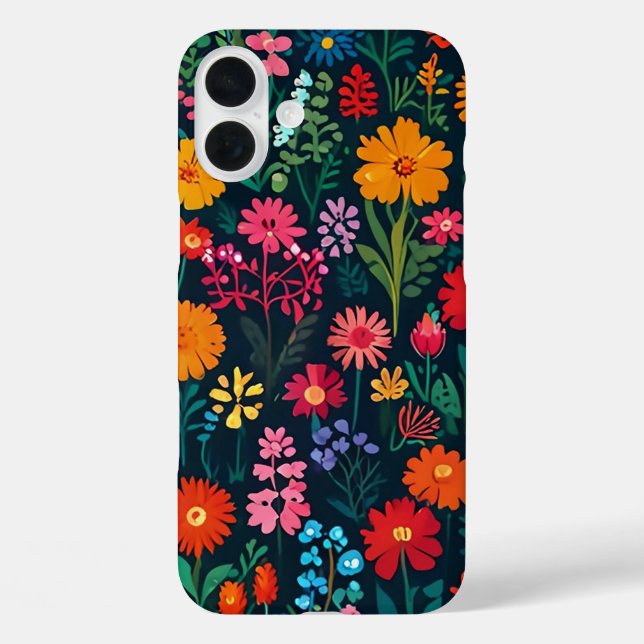 FUNDA iPhone 16 PLUS FLOR DE BOSQUE (Reverso )