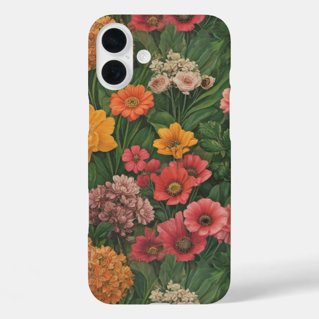 FUNDA iPhone 16 PLUS FLOR DE JARDÍN (Reverso )