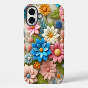 Funda iPhone 16 Plus Floral de color pastel