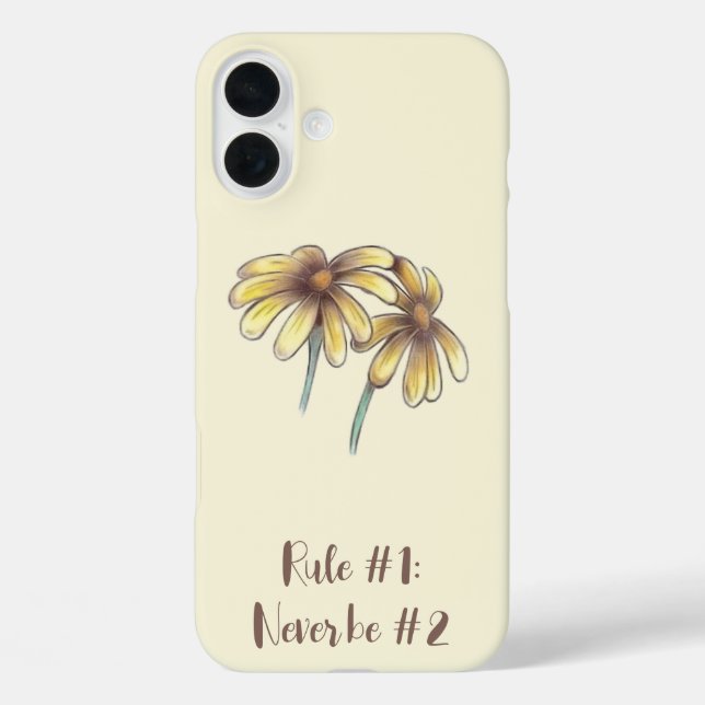 Funda iPhone 16 Plus Flores amarillas simples (Reverso )