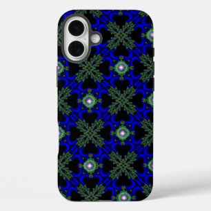 Funda iPhone 16 Plus Flores artdeco en estilo retro