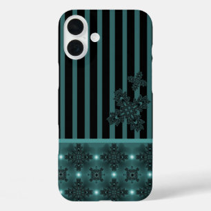 Funda iPhone 16 Plus Flores artdeco en estilo retro