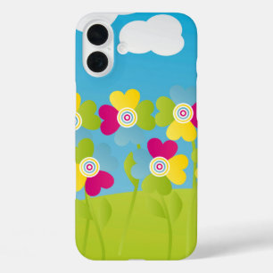 Funda iPhone 16 Plus Flores de colores