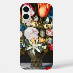 Funda iPhone 16 Plus Flores de época en un vaso de Ambrosius Bosschaer