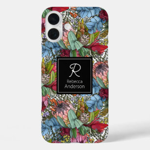 Funda iPhone 16 Plus Flores de verano australianas románticas personali