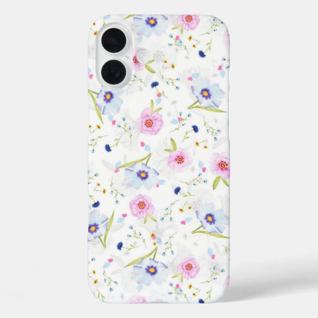 Funda iPhone 16 Plus Flores Estuche para iPhone de diseño fresco (Reverso )