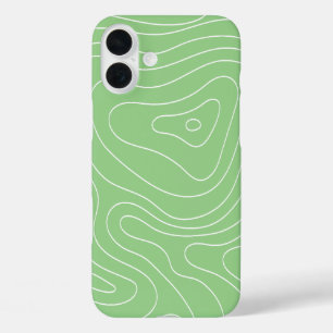 Funda iPhone 16 Plus Flujo de contorno de Matcha