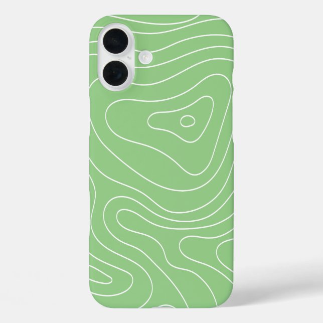 Funda iPhone 16 Plus Flujo de contorno de Matcha (Reverso )