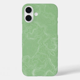 Funda iPhone 16 Plus Flujo de contorno de Matcha