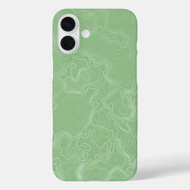 Funda iPhone 16 Plus Flujo de contorno de Matcha (Reverso )