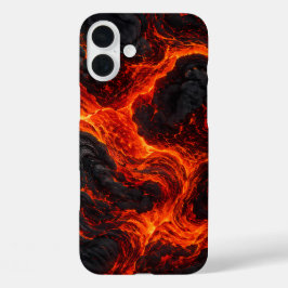Funda iPhone 16 Plus Flujo de Lava Fundida Patrón Abstracto