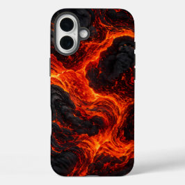 Funda iPhone 16 Plus Flujo de Lava Fundida Patrón Abstracto