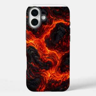 Funda iPhone 16 Plus Flujo de Lava Fundida Patrón Abstracto