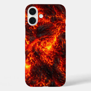 Funda iPhone 16 Plus Flujo de Lava Volcánica Abstracta