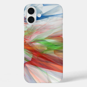 Funda iPhone 16 Plus Fondo abstracto con cristales coloridos