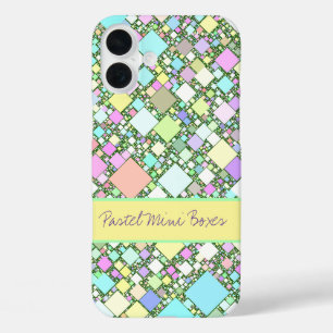 Funda iPhone 16 Plus Fondo geométrico Pastel personalizado