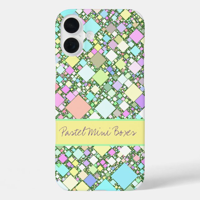 Funda iPhone 16 Plus Fondo geométrico Pastel personalizado (Reverso )