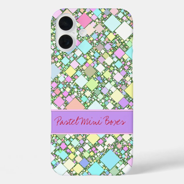 Funda iPhone 16 Plus Fondo pastel geométrico abstracto personalizado  (Reverso )
