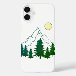 Funda iPhone 16 Plus Forest Sunrise Mountain Phone Case