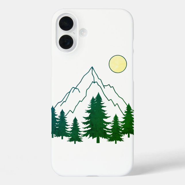 Funda iPhone 16 Plus Forest Sunrise Mountain Phone Case (Reverso )