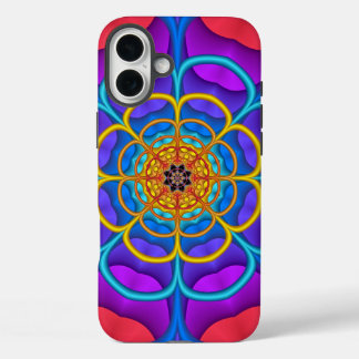Funda iPhone 16 Plus Forma decorativa abstracta Flor