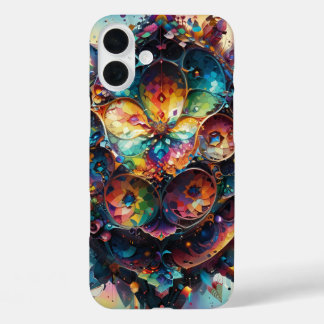 Funda iPhone 16 Plus Formas abstractas con degradados vibrantes