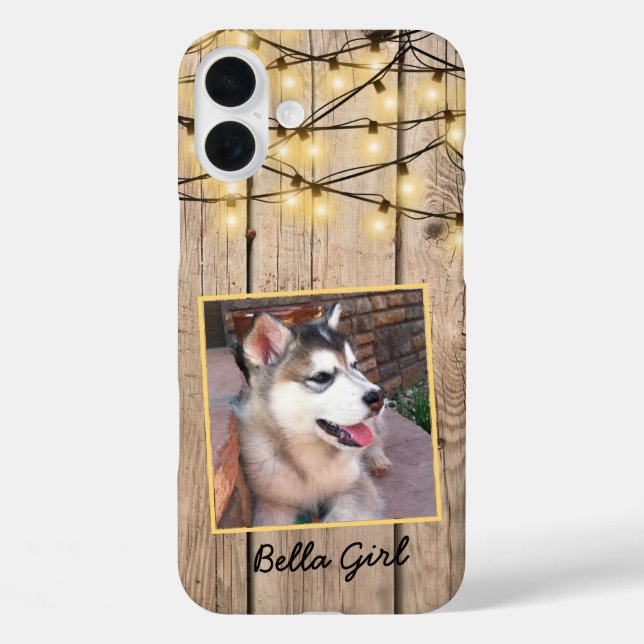 Funda iPhone 16 Plus Foto de la plaza del Personalizado ruso Alaskan Ma (Reverso )