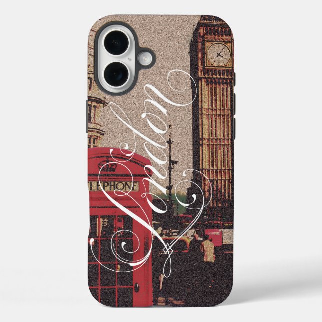 Funda iPhone 16 Plus Foto histórica de Londres (Reverso )