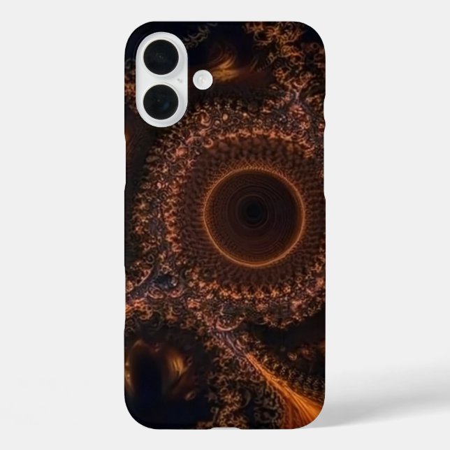 Funda iPhone 16 Plus Fractal de Sunset (Reverso )