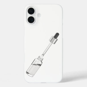 Funda iPhone 16 Plus Frasco de gafas de vidrio abierto con pipeta