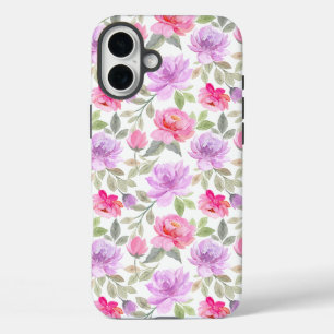 Funda iPhone 16 Plus Fresco Ambiente de Primavera: Diseño Floral Rosa y