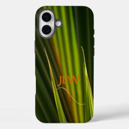 Funda iPhone 16 Plus Frondas de Palma Verde Tropical Personalizables
