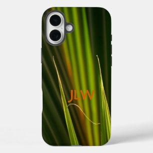 Funda iPhone 16 Plus Frondas de Palma Verde Tropical Personalizables
