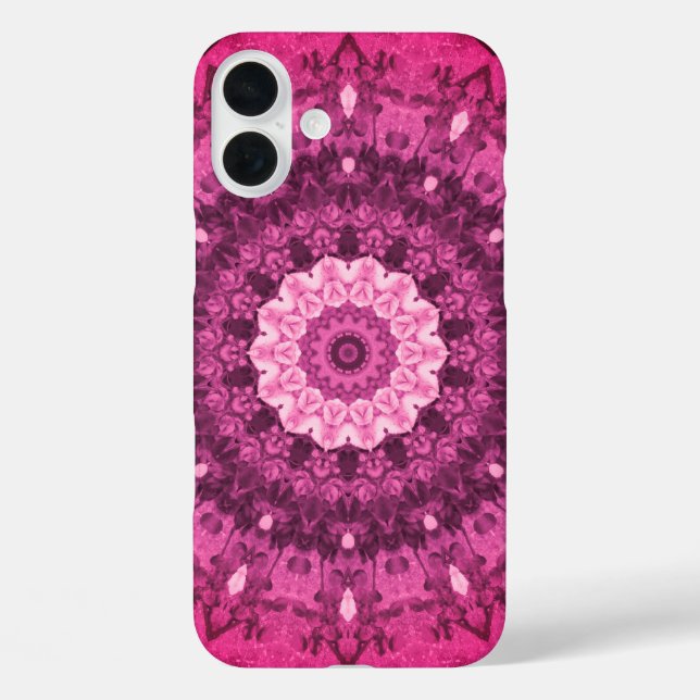 Funda iPhone 16 Plus Fuchsia, Purple y Pink Mandala (Reverso )