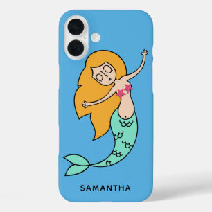 Funda iPhone 16 Plus Funny Sirena nombre personalizado y estuches de te