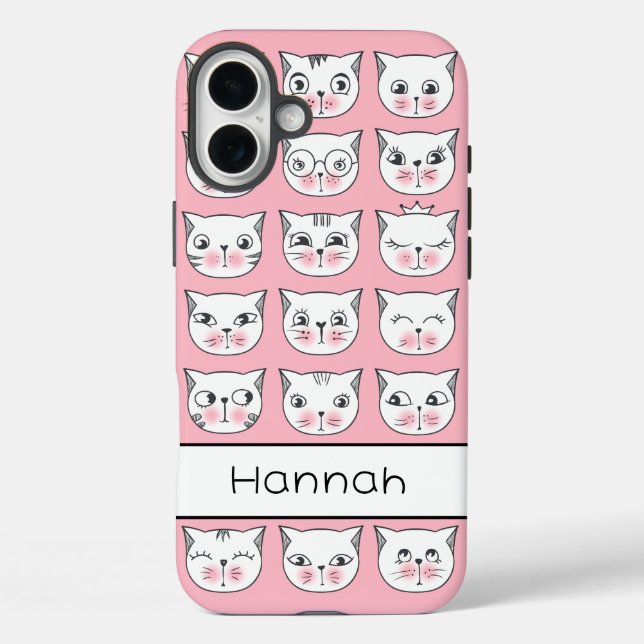Funda iPhone 16 Plus Gatitos Lindos (Reverso )