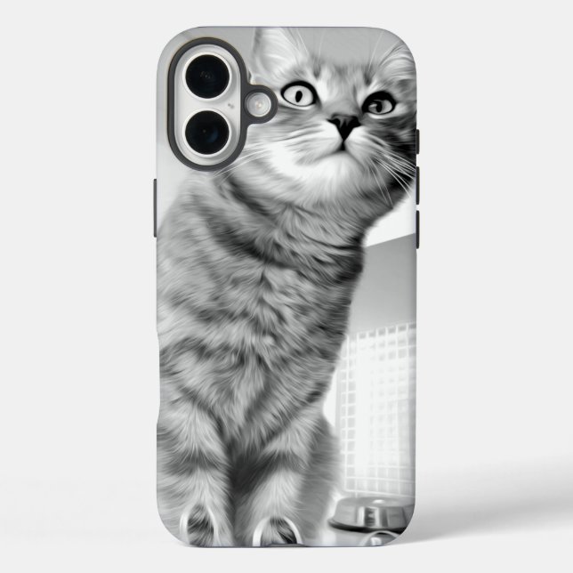 Funda iPhone 16 Plus Gato (Reverso )